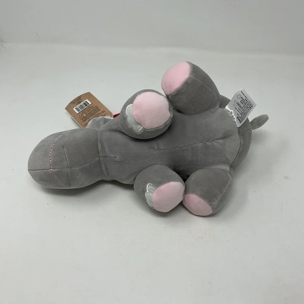 Ganz Gray Hippo Stuffed Plush Santa Hat I Want a Hippopotamus for Christmas